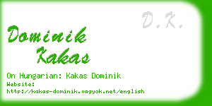 dominik kakas business card